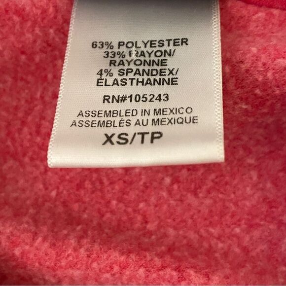 Nordstrom Bobeau One Button Fleece Wrap Draped Cardigan Rose Coral Red Size XS - Picture 9 of 12